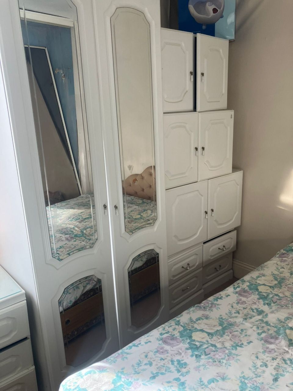 Old fitted wardrobes ready for removal